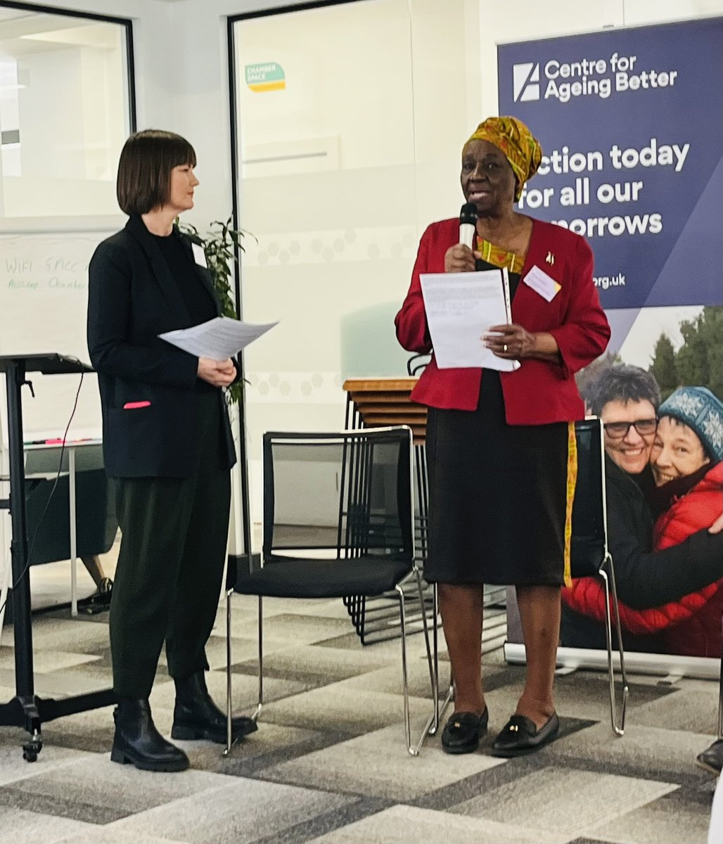 Great to have Elaine Unegbu chair of #AgeFriendlyMCR Older People’s Board and <a href="/GMOPN1/">GM Older People's Network</a> welcoming and sharing her, and Manchester older people’s, experience at  #AgeFriendlyFutures