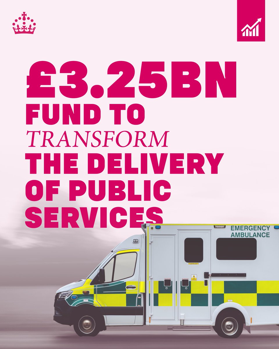 We are bringing forward £3.25bn of investment to deliver the reforms that our public services need through a new Transformation Fund.

That is money being brought forward to bring down the admin costs of running government and make public services more efficient and productive.