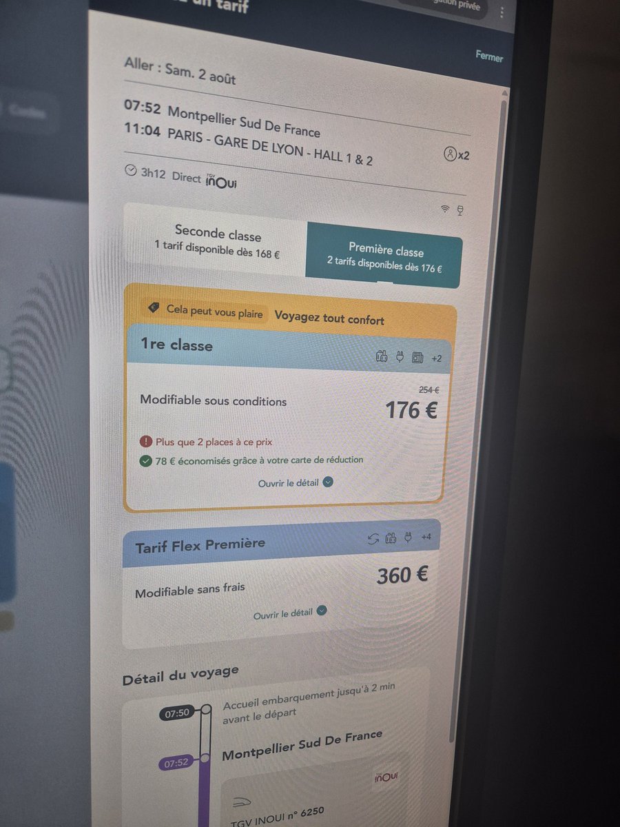 Chnew's tweet image. Bonjour @SNCFVoyageurs, comment expliquez vous qu'en ajoutant mon code avantage de -30% "cumulable avec vos avantages habituels" (une carte Avantage Adulte), vous me proposez les mêmes prix et réductions effectuées que sans code promotionnel ? 🤡

Vous vous moquez de moi, non ?