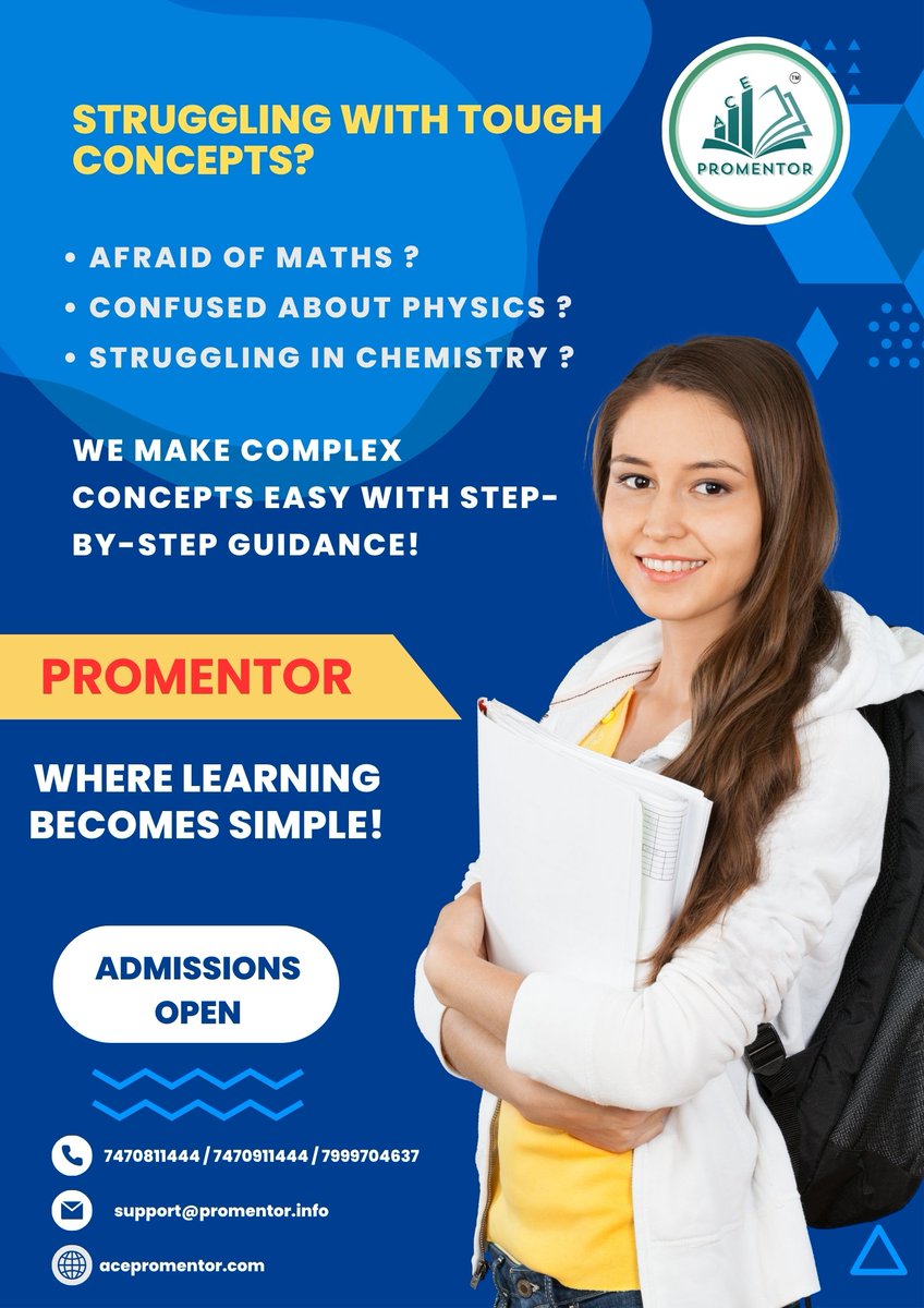 ACEPROMENTOR's tweet image. #IITJEE #NEET #PROMENTOR #Maths #CHEMISTRY #PHYSICS #BIOLOGY #CBSE #ICSE #mentor #tutor #engeenering #medical #viral #famous #Twitter