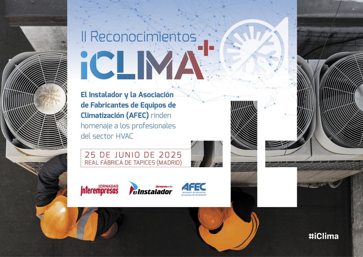 #Eventos Participamos como entidad colaboradora en la II edición de Reconocimientos iClima +. Te animamos a participar presentando proyectos o instalaciones que contribuyan a la descarbonización

 reconocimientosiclima.com/iClima2025/res… #iClima