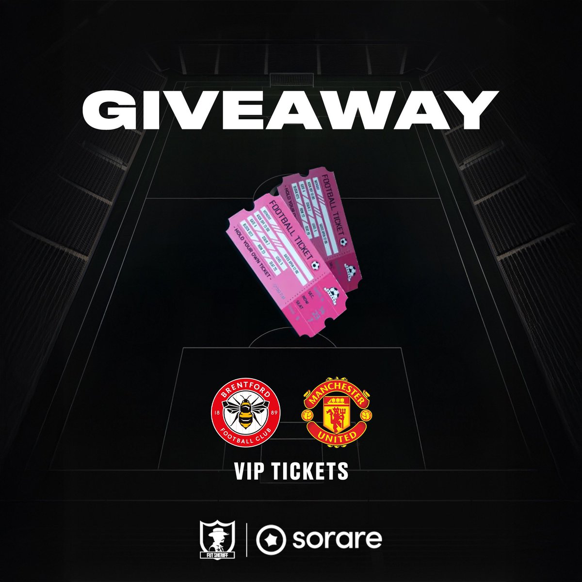 🚨2x VIP TICKETS FOR BRENTFORD VS MAN UTD GIVEAWAY🔥🔥🔥

🔗 sorare.pxf.io/fsheriff

• ✅ Follow <a href="/FutSheriff/">Fut Sheriff</a> &amp; <a href="/Sorare/">Sorare</a> 
• ✅RT

That’s it! Winner in the upcoming days💪🏻