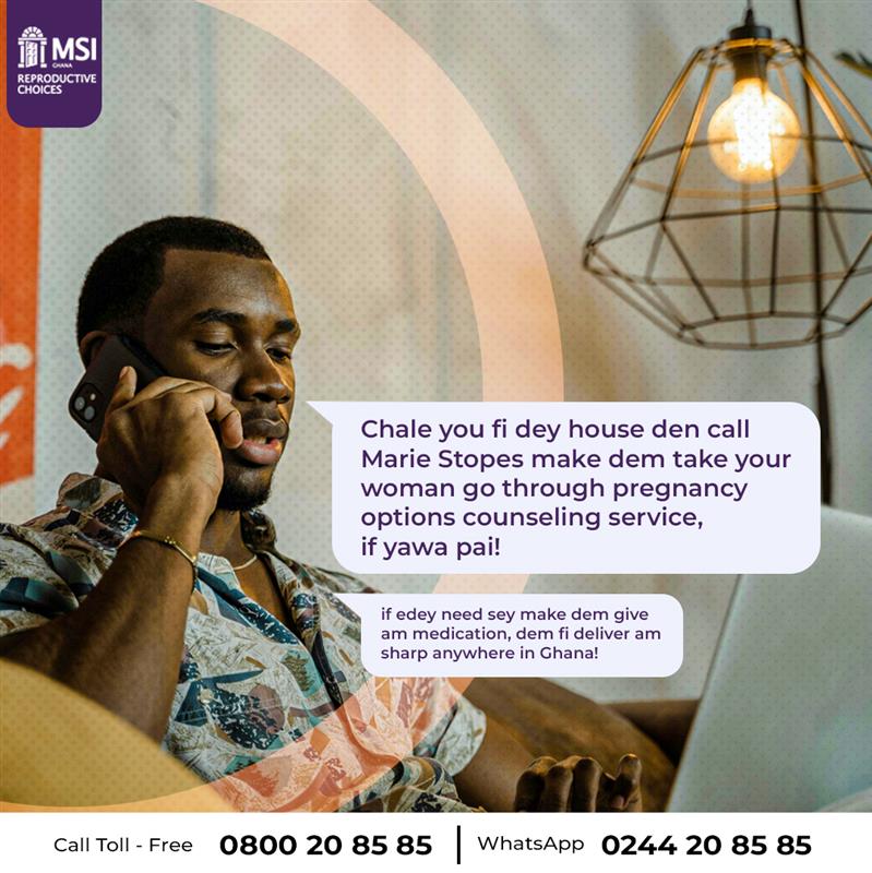 MarieStopes_Gh's tweet photo. Chale, get expert pregnancy option service today. No go do yawa ooo
Call 0800208585 or WhatsApp 0244208585 make dem sort you out!
#mariestopes #MarieStopesGh #ForEveryStageOfWoman #pregnancyoptions #UnplannedPregnancy https://t.co/JIR8p9P87Z