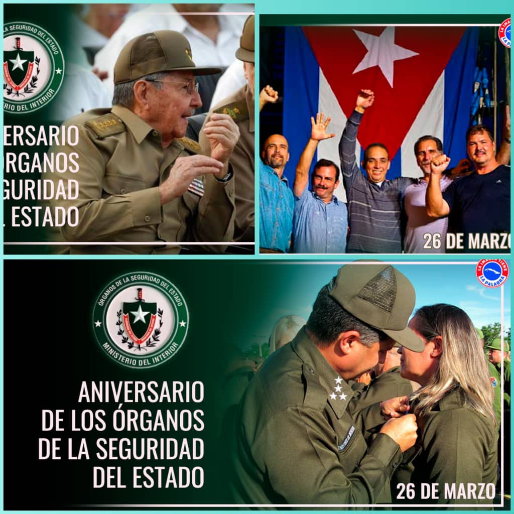 26 de marzo de 1959 marca la fecha de constitución de los órganos de la Seguridad del Estado, formidable escudo contra el que se han estrellado malévolos intentos de destruir a la Revolución Cubana mediante sabotajes, atentados y toda forma de terrorismo.<a href="/minint_cuba/">MININT_CUBA</a>