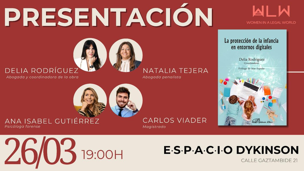 💼¿Eres profesional dedicado a la infancia? 

💡¿Te interesa el impacto que tiene el mundo digital en los NNAA?

📖El libro de protección de la infancia en entornos digitales es para ti ✨

📅Hoy lo presentan grandes profesionales en el espacio de <a href="/dykinsonlibros/">Librería - Editorial Dykinson 📚</a> <a href="/derechoadelia/">Delia Rodríguez ⚖</a>