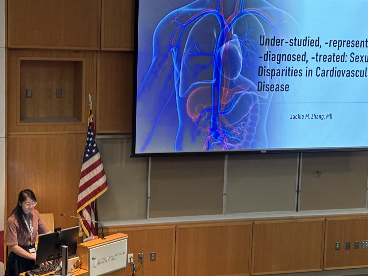 "Under-studied, -represented, -diagnosed, -treated: Sexual Disparities in Cardiovascular Disease". Thanks to Jackie Zhang, MD for her informative Grand Rounds presentation!