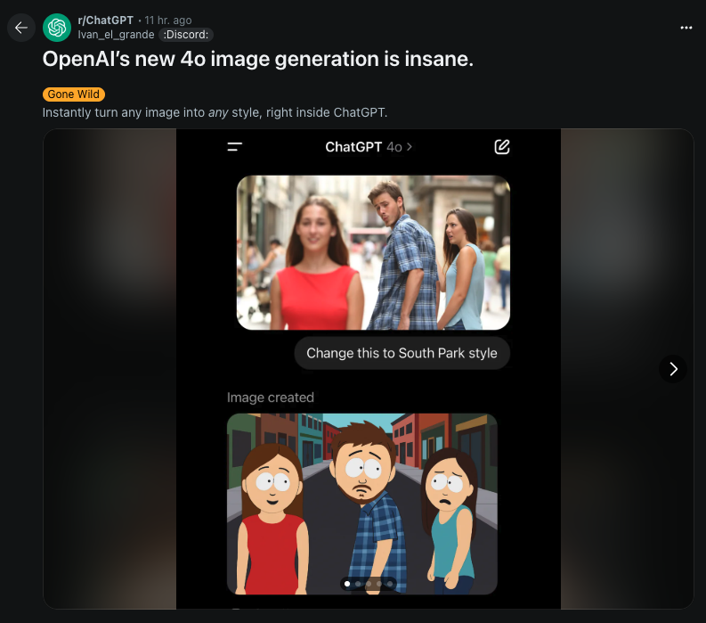 Hunyaooo's tweet photo. OpenAI just dropped 4o Image Generation in ChatGPT and Sora🔥

It absolutely blew my mind. Plenty of use cases for it and switching my Claude subscription over!!!

Check out the pictures below from fellow redditor: Ivan_el_grande

What's your first prompt going to be? https://t.co/iuwVk9wLk9