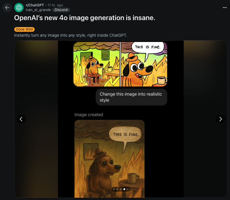 Hunyaooo's tweet photo. OpenAI just dropped 4o Image Generation in ChatGPT and Sora🔥

It absolutely blew my mind. Plenty of use cases for it and switching my Claude subscription over!!!

Check out the pictures below from fellow redditor: Ivan_el_grande

What's your first prompt going to be? https://t.co/iuwVk9wLk9