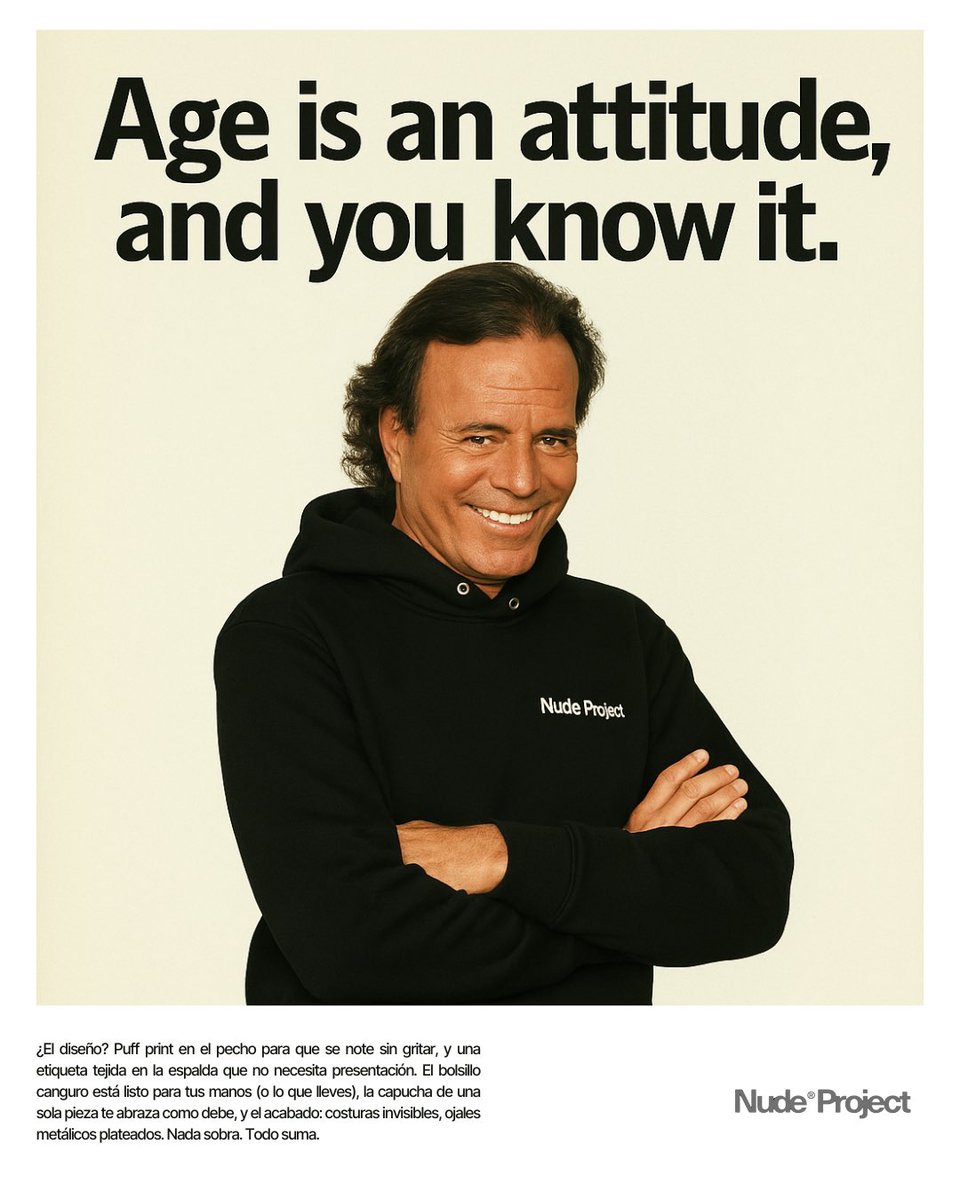 Lo nuevo de OpenAi cambia todo.

Si alguien como yo ha podido crear esto en 10 minutos con GPT y Canva uniendo:

- una bonita estética,
- el producto de una marca top como @NudeProject_ ,
- y un personaje como <a href="/juliomeva/">JULISMO</a>,

qué podrán hacer equipos creativos que sepan de verdad?