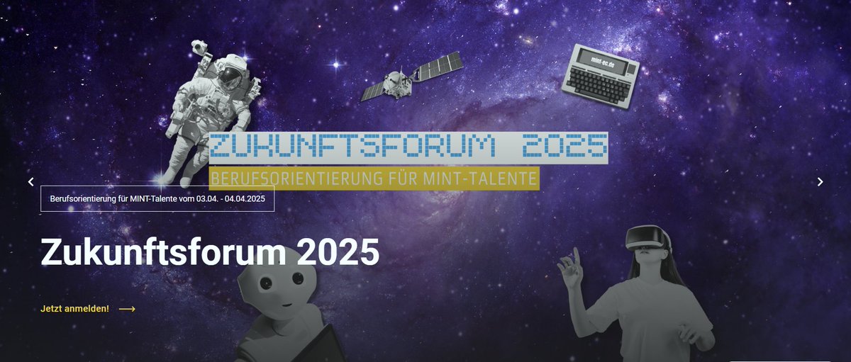 Wir machen mit beim #Zukunftsforum von <a href="/mint_ec/">MINT-EC</a> am 3. April, online. Thema: #Berufsorientierung für #MINT-Talente. Wir zeigen euch, was unser gemeinsames Programm #digitalinsights dafür bietet! mint-ec.de/veranstaltung/…