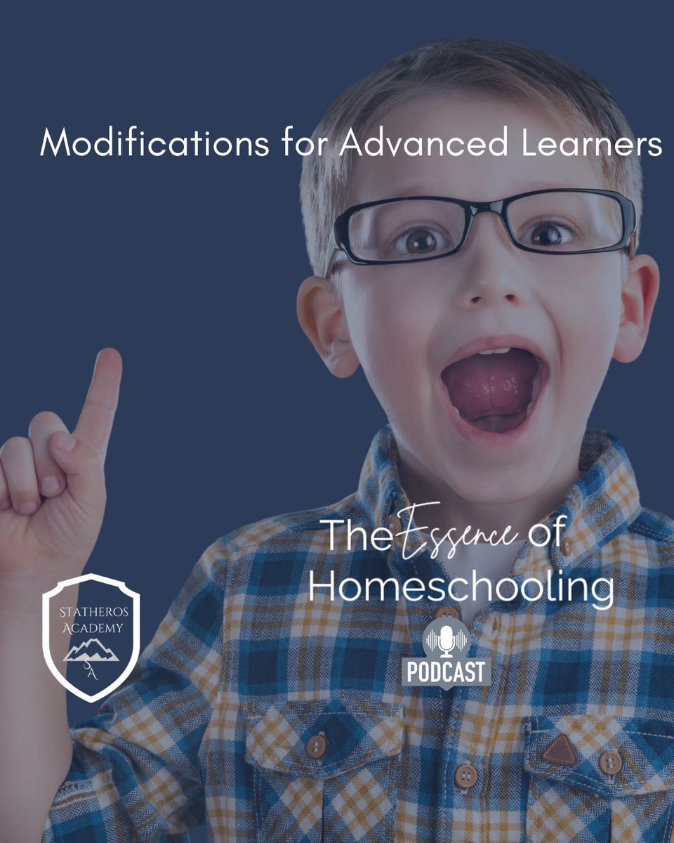 statheroshome's tweet photo. 🎧 New episode of The Essence of Homeschooling is live! This week, we’re talking about how to support advanced learners. 📚✨ From curriculum adjustments to keeping kids engaged, we’ve got tips to help your child thrive at their own pace! #AdvancedLearners #HomeschoolTips https://t.co/PwLg0ubLCs