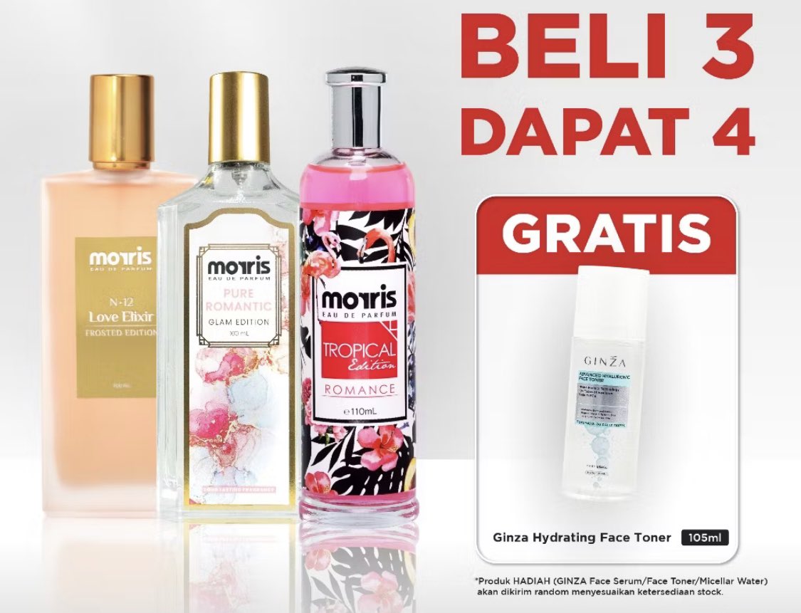 Seharian Wangi Bunga #parfumlokalmurah #morrisparfum #wangitahanlama #wangibunga 
Beli 3 Gratis 1 
🛒 s.shopee.co.id/AUgBWoHCAG