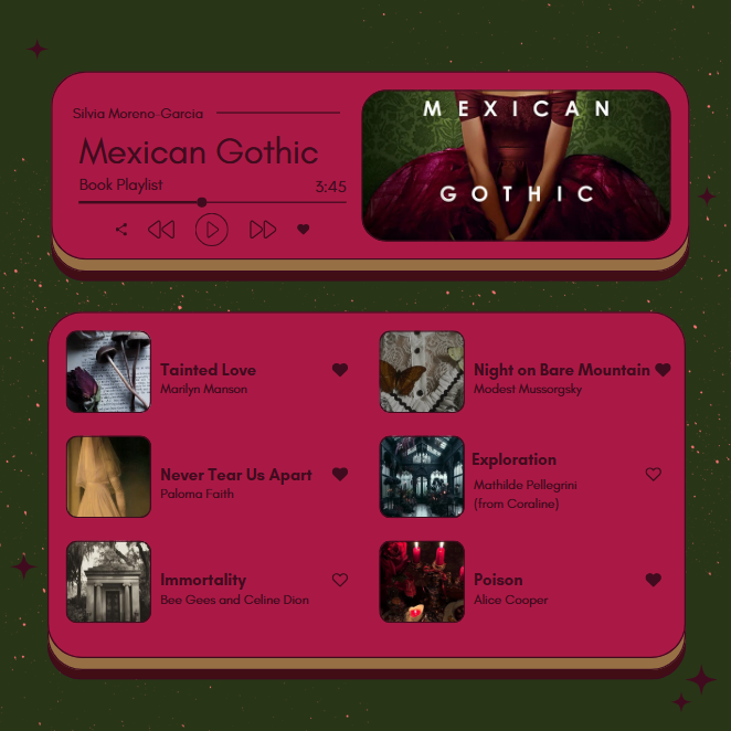 Haunting and beautiful songs to fit this gothic aesthetic. #bookplaylist #mexicangothic