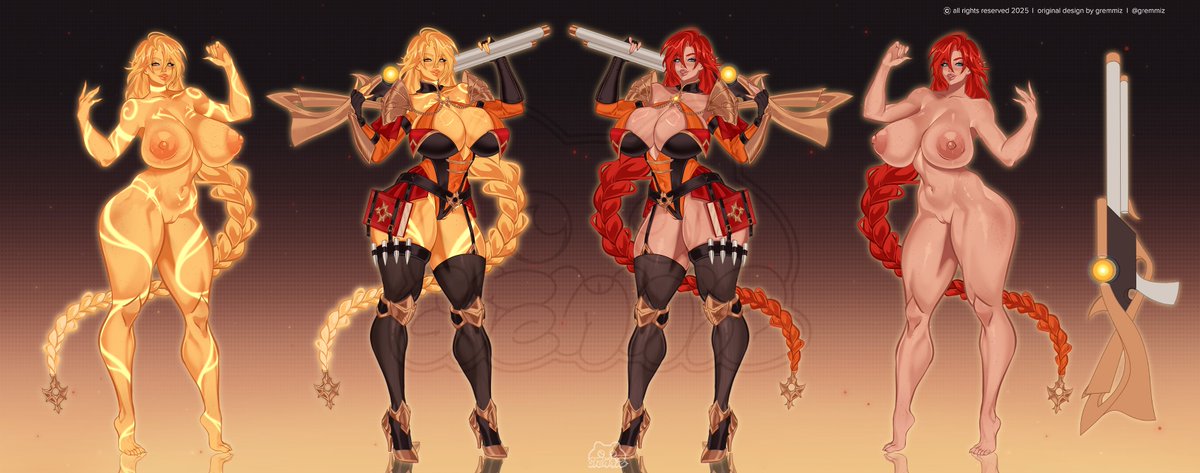 Summer Fey Eladrin Magic Gunslinger
Custom OC's design for @/LongshotDM