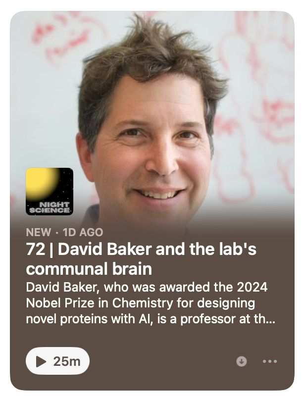 Itai Yanai (@itaiyanai) on Twitter photo The eternal question: should you focus on one problem for a very long time or is it more productive to bounce and work on many problems? David Baker says that both modes have been important in his career trajectory. <a href="/nightsciencepod/">The Night Science Podcast</a> The eternal question: should you focus on one problem for a very long time or is it more productive to bounce and work on many problems? David Baker says that both modes have been important in his career trajectory. <a href="/nightsciencepod/">The Night Science Podcast</a>