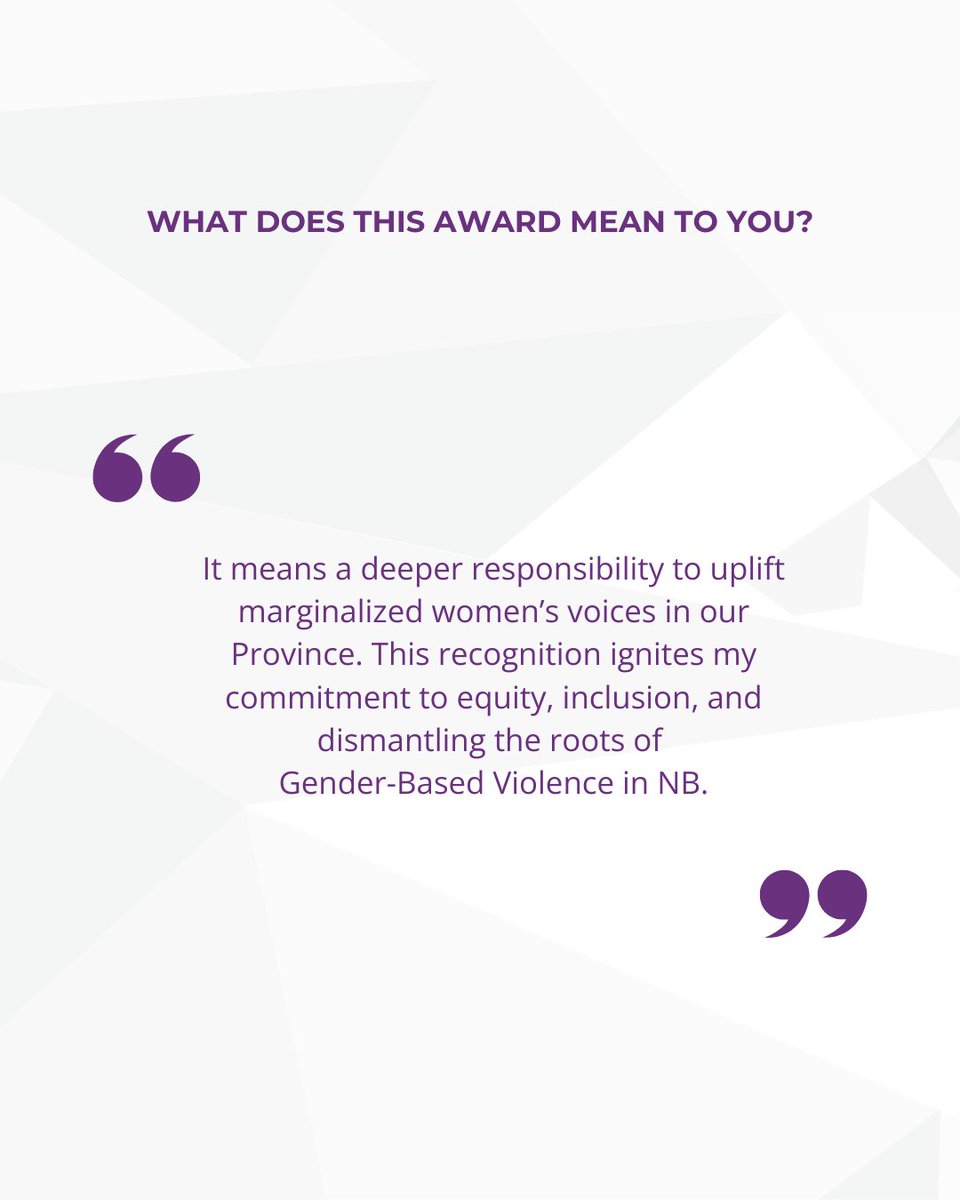 Meet the 2025 VIVE Awards Community Champion 💜 

Shadwa Ramadan (She/Her) 
 
🎉 Congratulations! 

Learn more about the incredible work Shadwa has done for gender equality in her community: www2.gnb.ca/content/gnb/en… 
 
#VIVEAwards2025 #GenderEquality #WomensEquality <a href="/nbmc_cmnb/">New Brunswick Multicultural Council</a>