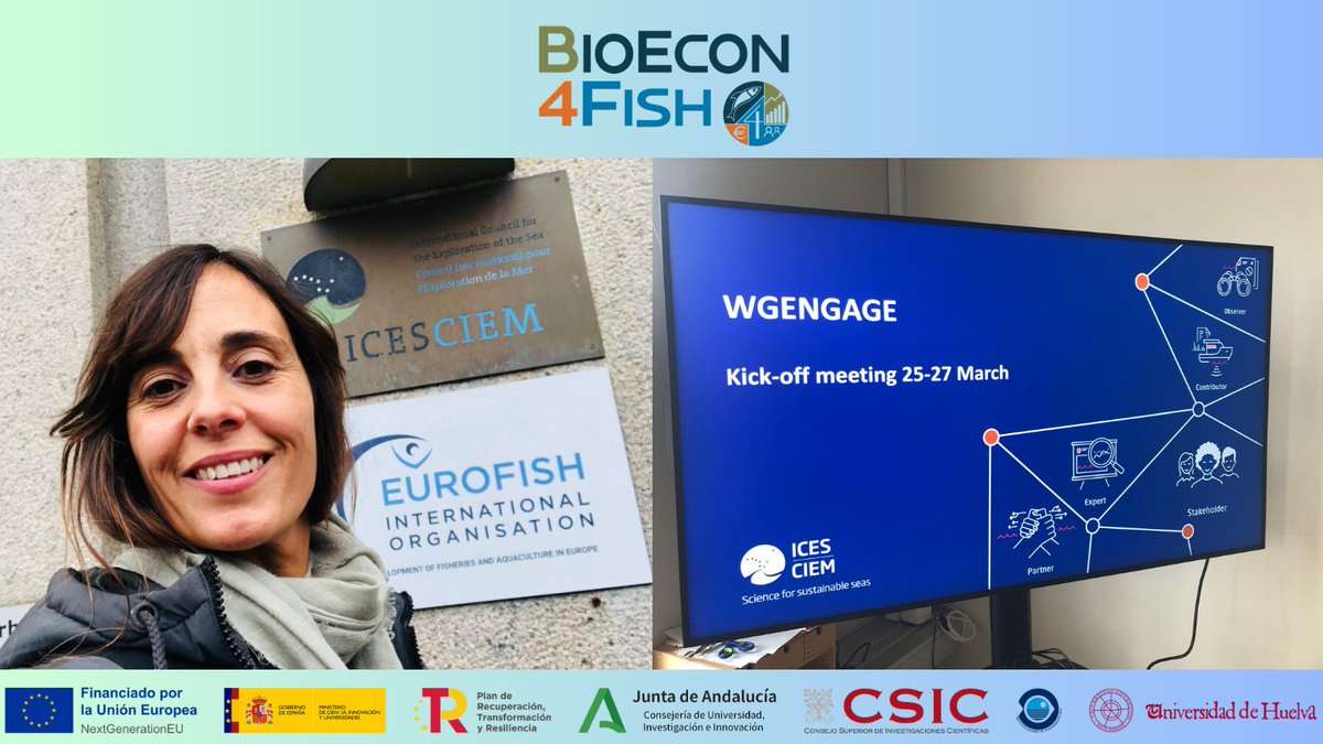 🇩🇰#WGENGAGE by <a href="/ICES_ASC/">ICES</a>

#BioEcon4Fish supports the participation of our <a href="/M_AngelesGamaza/">MariAngeles Gamaza Márquez</a> at the ICES Working Group on Stakeholder Engagement (WGENGAGE).

This WG combines analytical frameworks, theoretical approaches and methods in 3 areas: knowledge advance, advice &amp; support.