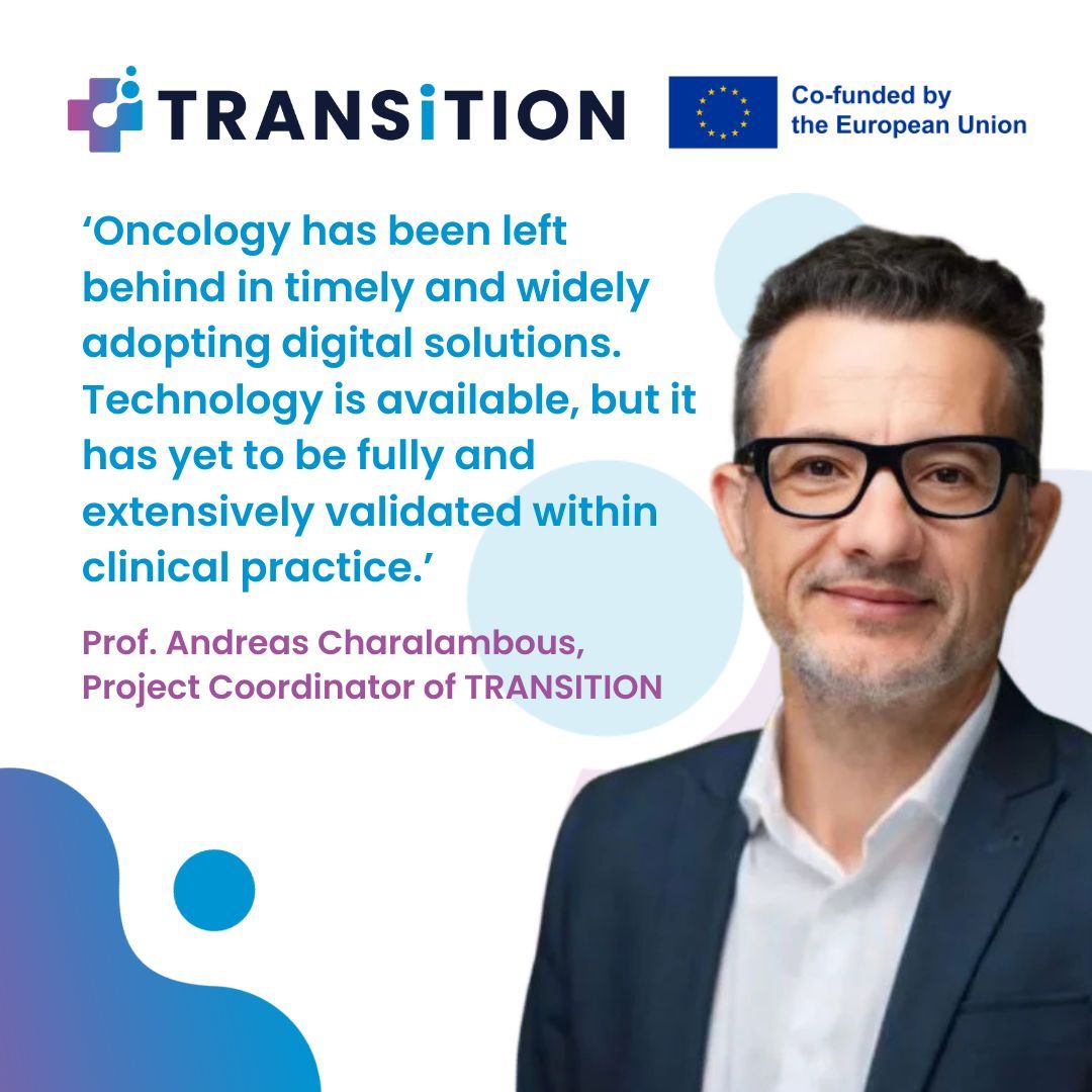 European Cancer Organisation (@europeancancer) on Twitter photo Oncology is a field driven by innovation. Yet, it’s slow to embrace the digital revolution.
Prof. <a href="/AndreasC466/">Andreas Charalambous</a>, leader of #TRANSiTION, highlights how training, embracing technology, and building a sustainable digital ecosystem can transform #CancerCare.
🔍 Learn how Oncology is a field driven by innovation. Yet, it’s slow to embrace the digital revolution.
Prof. <a href="/AndreasC466/">Andreas Charalambous</a>, leader of #TRANSiTION, highlights how training, embracing technology, and building a sustainable digital ecosystem can transform #CancerCare.
🔍 Learn how