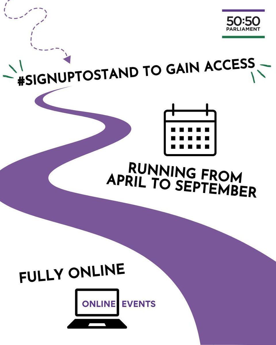 🚀 Exciting News! 🚀

This year, we’re piloting ‘Pathways’—our 6-stage Foundation Course designed to help women take their first steps and then advance their political careers! 🎉

📩 Sign up now to receive invites: 5050parliament.co.uk/sign-up-to-sta…

#WomenInPolitics #SignUpToStand