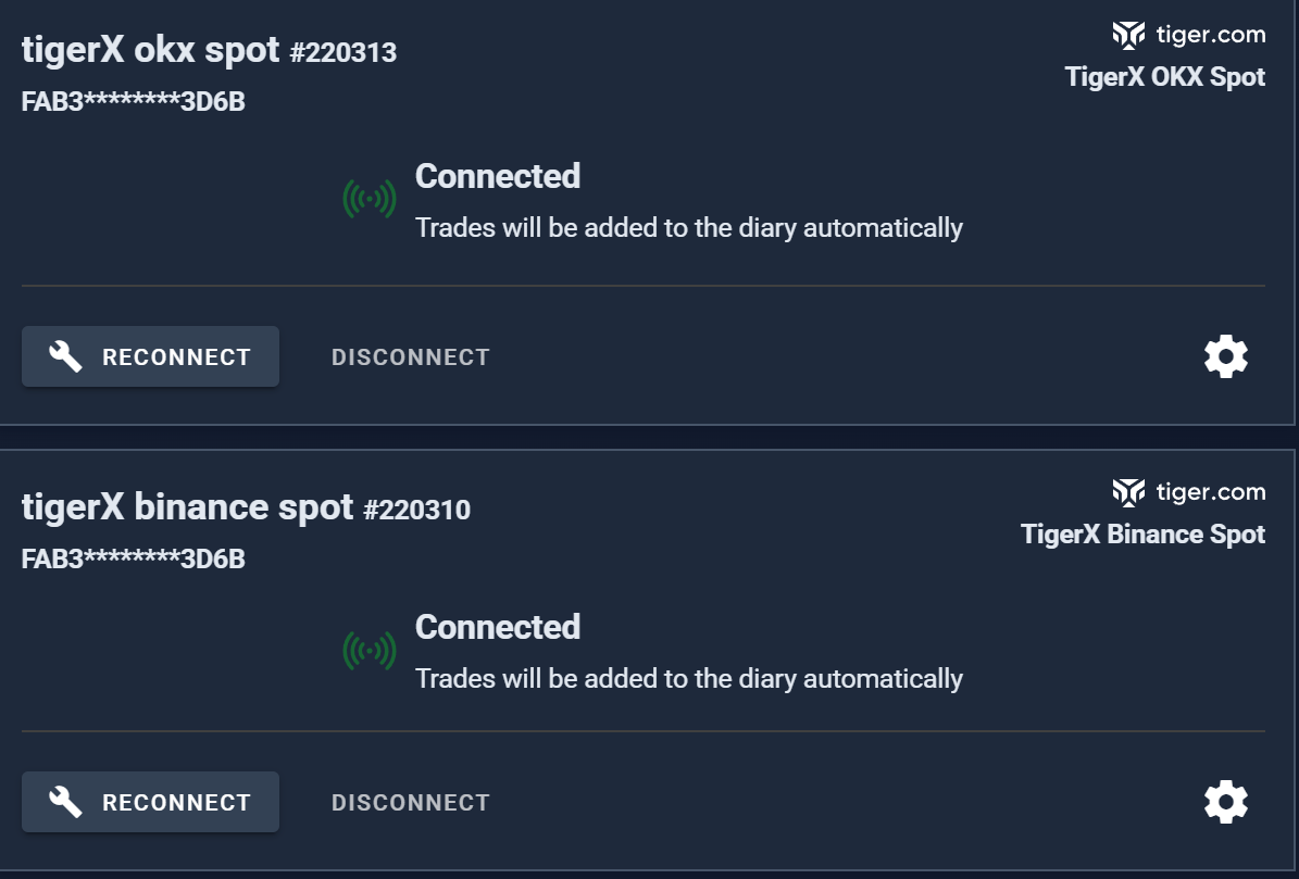 🚨 TigerX Integration Live! 🚨

✅ 3 months of trade history for OKX &amp; Binance (spot &amp; futures)
✅ Unified balance view — choose spot or futures in widgets if both keys are added
⚠️ API keys with trading rights = your risk. Use read-only keys! 
Got issues? DM us or hit support on