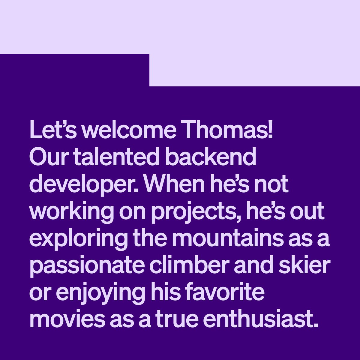 Let’s welcome Thomas!
Our talented backend developer. When he’s not working on our projects, you’ll find him exploring the mountains as a passionate climber/skier. He’s also a true movie enthusiast, always up for a great film recommendation.

#aboutteam #aboutthomas #aboutbits