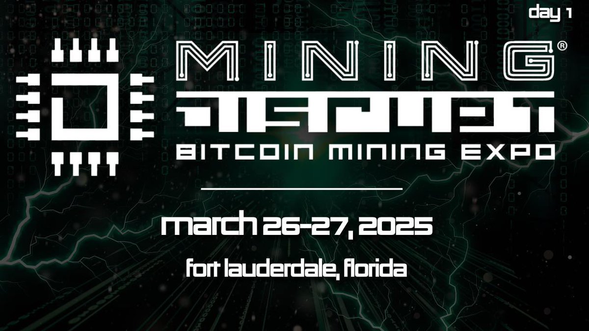 MINING DISRUPT #BITCOIN MINING EXPO | Day 1 Livestream 🚀 🔶 Begins 8:30am  ET 🔶 Set your reminder & tune in: 🔔👉 https://t.co/EFukaU5O1O