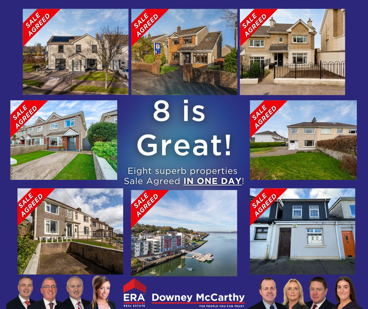 Terrific Tuesday! 👏

A fantastic day for team ERA Downey McCarthy as we marked eight properties SALE AGREED in just one day! Thinking of selling? We’ve got the buyers! Contact us today and let’s get a deal done on your property next. 🏡