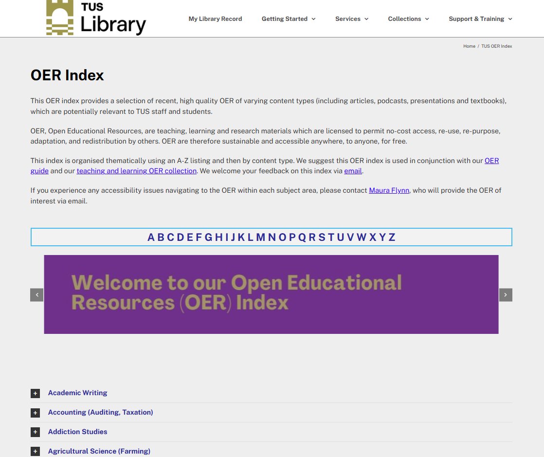 TUS Library’s <a href="/celine_peignen/">Celine Peignen</a> and <a href="/MauraGFlynn/">Maura Flynn</a>  look forward to sharing their experience of enhancing OER discoverability with <a href="/creativecommons/">Creative Commons</a> certificate students today.  Learn more library.ait.ie/collections/ or contact us to discuss! #TUS #OER #OEP #CC