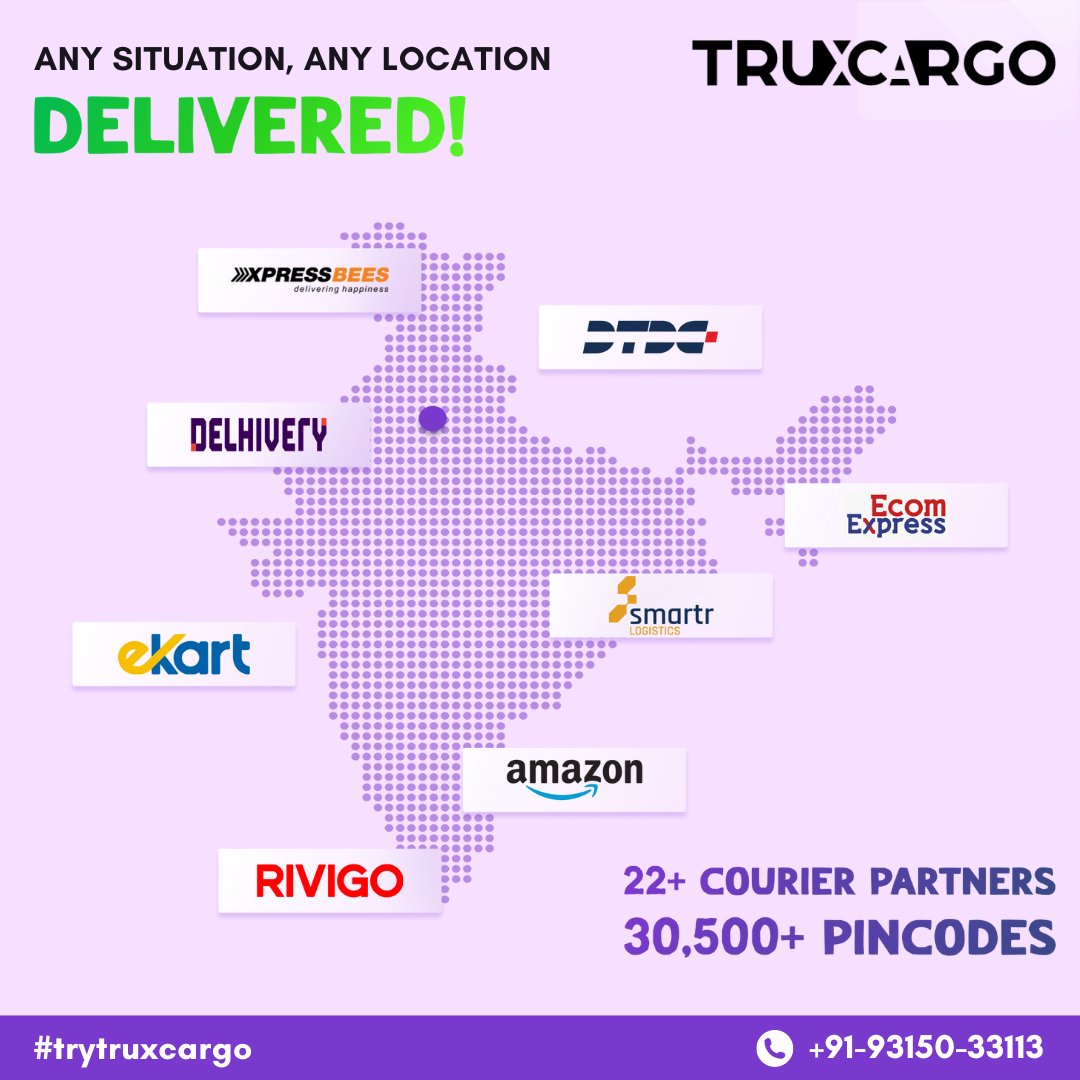 Truxcargo1's tweet photo. Any Location. Any Situation. Delivered! 💫
No matter where your shipment needs to go—bustling metros, remote villages, or high-demand business hubs—Truxcargo has you covered!
Follow us: @Truxcargo1  

#Truxcargo #ShippingSimplified #NationwideDelivery #CourierExperts https://t.co/Ufz0RVwnsY