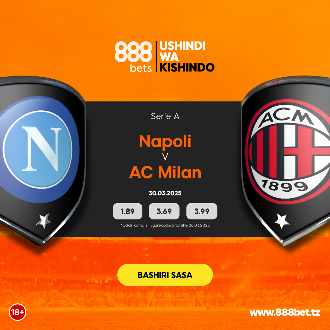 Game Kali ya Leo, nani kushinda?
👉 Bashiri sasa na ushinde zaidi kwa kuweka mkeka wako na 888bet.tz
#888bet #UshindiWaKishindo