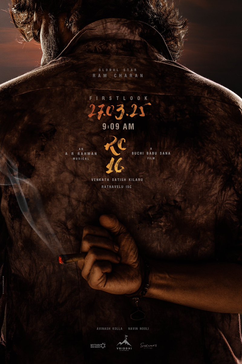 newottupdates's tweet photo. #RC16 Title & First Look OUT TOMORROW🌋🔥
#RamCharan | #JanhviKapoor | #ARRahman | #BuchiBabuSana
#RC16FirstLook
#RC17
#Peddi
#PeddiFirstLook https://t.co/kK84F4gDtQ