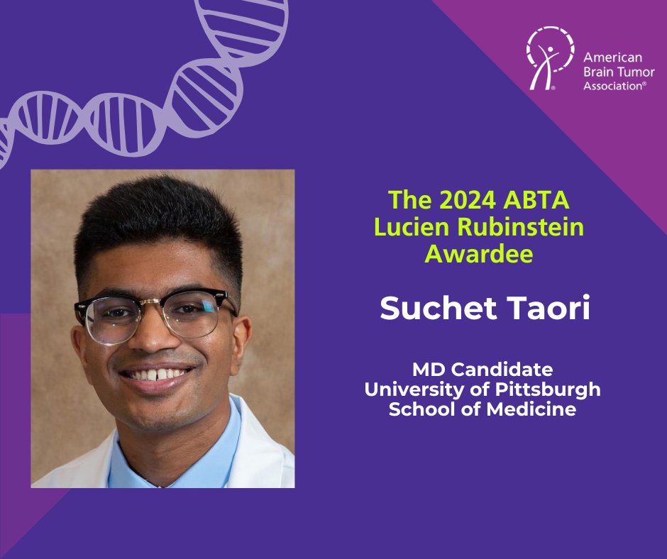 Congratulations to Suchet Taori, recipient of ABTA’s Lucien Rubinstein Award and the March #ResearcheroftheMonth!

Learn more about his work and impact: abta.org/mindmatters/su…

#CancerResearch #GBM #BrainTumorStrong #btsm #Research #CancerResearch #Researchers