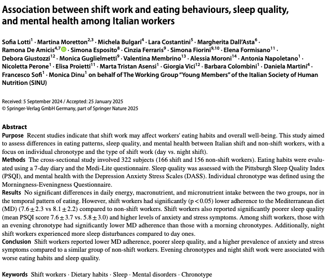When we sleep = when we eat = how we eat = how we live = how we eat = when we eat = how we sleep = how we feel

Everything is connected.

link.springer.com/article/10.100…