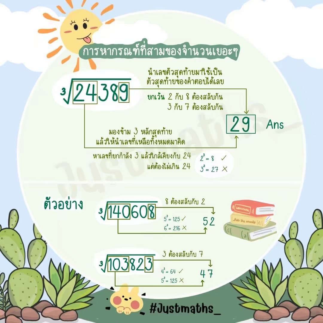 T_tutor_'s tweet image. ทริคไม่ลับ!!
ที่จะทำให้คณิตศาสตร์ง่ายขึ้น

#คณิต #justmath