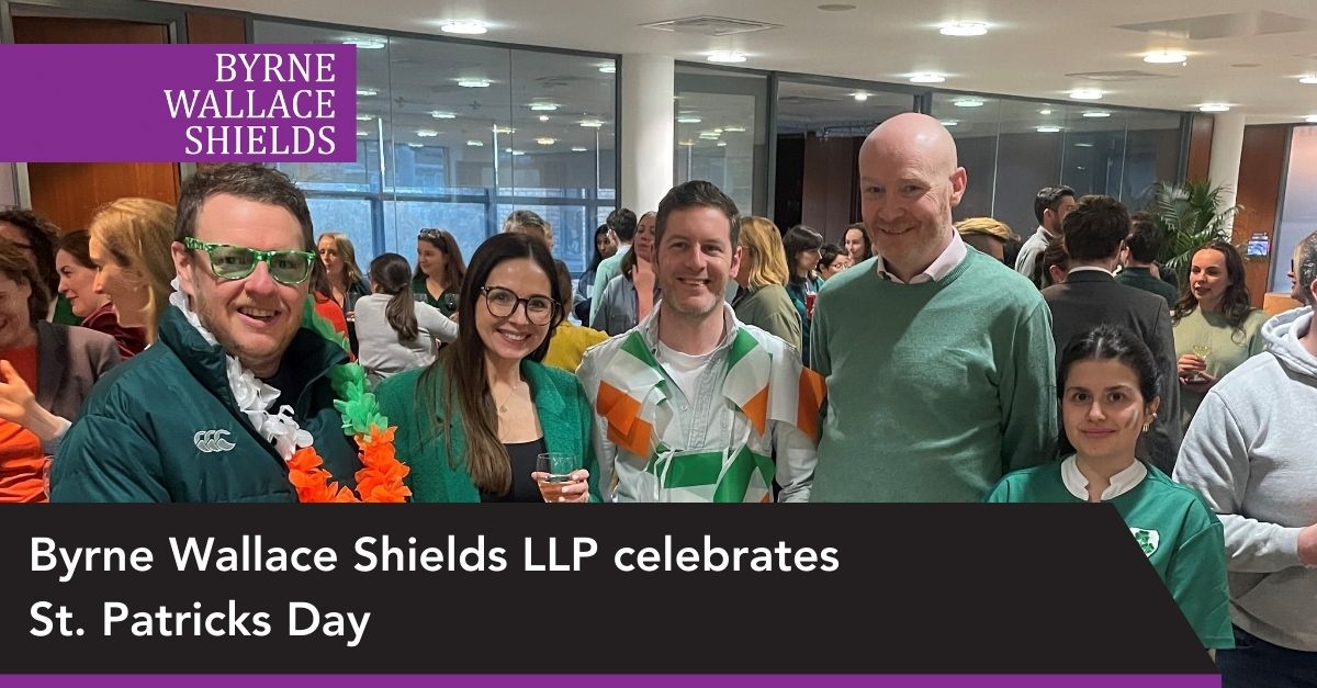 Yesterday we came together at Byrne Wallace Shields LLP for a St Patrick’s Day themed Reception as part of our Sports and Social programme, with staff wearing their green with pride in honour of the occasion.