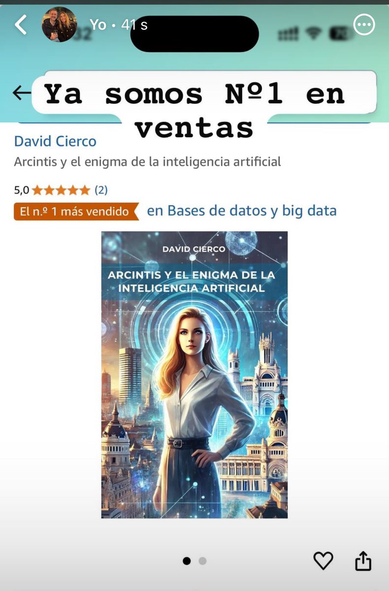 🥇📖 ¡#1 en ventas en nuestra categoría!

Gracias a vosotros, Arcintis y el enigma de la inteligencia artificial se ha convertido en el libro más vendido en su categoría. 🚀💡

📲 Consíguelo aquí 👉 amzn.eu/d/i5iGvq5

#InteligenciaArtificial #Creatividad #MásVendido