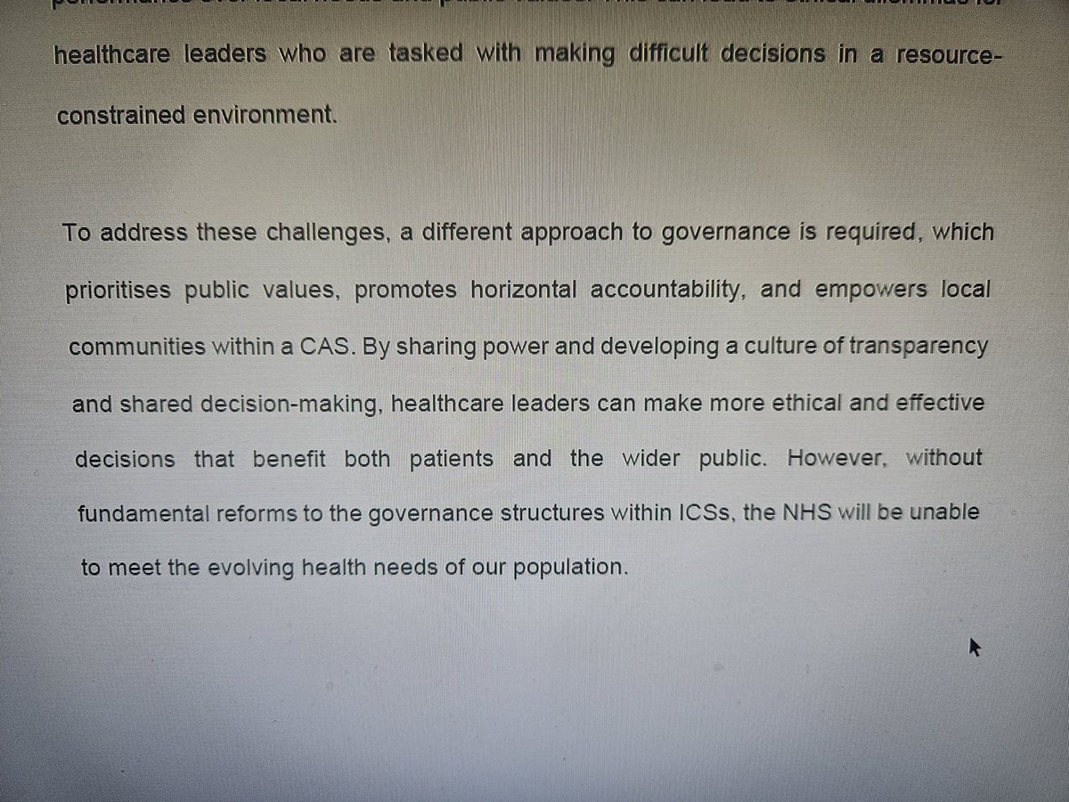 It's interesting to see what is playing out in westminster with NHS England an opportunity to align ourselves to public values and the needs of communities-maybe I do have something in this little brain 🧠 of mine