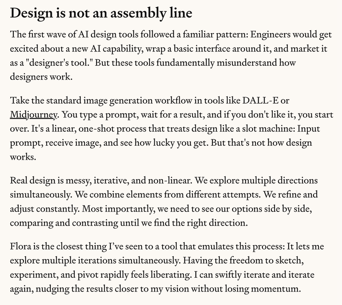 most AI design tools fundamentally misunderstand how designers actually work