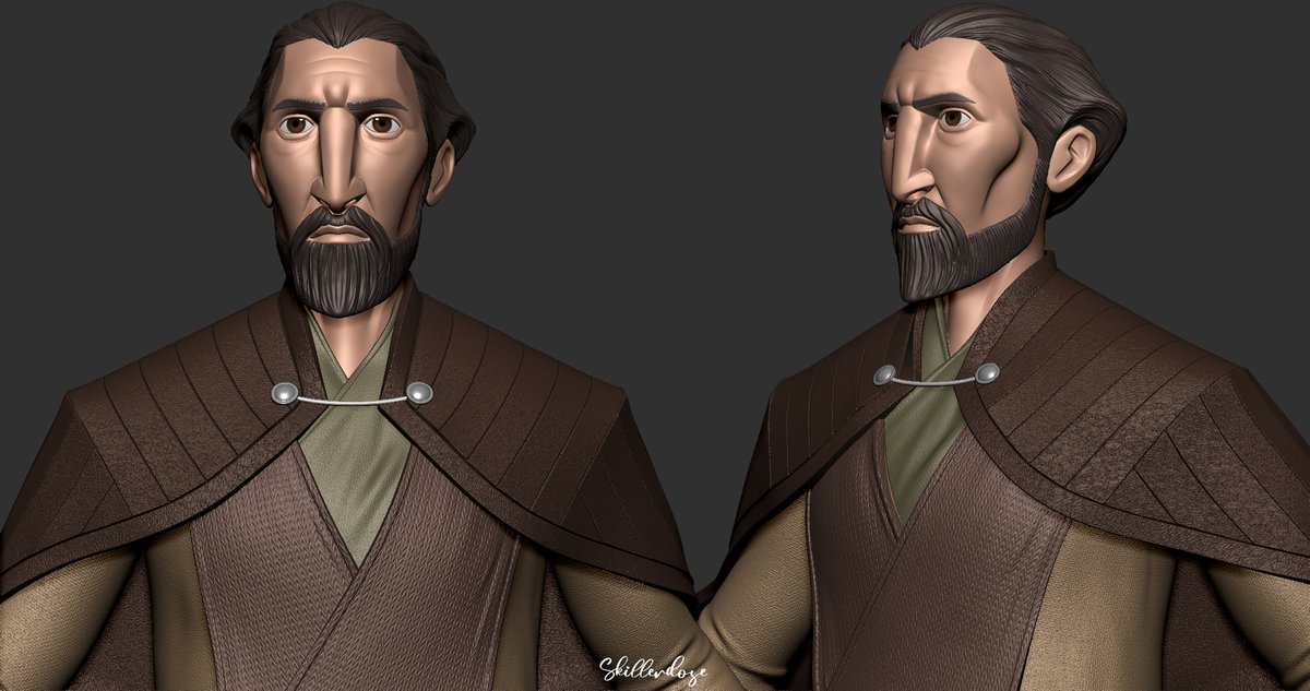skillerdose's tweet photo. Dooku 3d Model from Tales of Jedi. (Commissioned Work)  #Zbrush #3dprint #StarWars #jedi https://t.co/wLaalD1Z6U