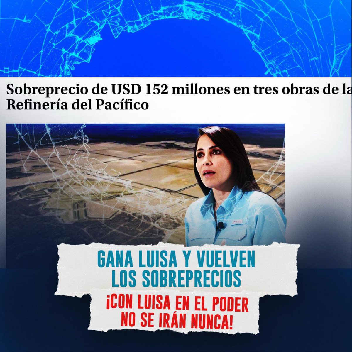 val3r14tt's tweet photo. Si queremos un futuro próspero, no podemos votar por @LuisaGonzalezEc. Miedo a que vuelvan los corruptos y destruyan nuestras esperanzas. #NuncaMas https://t.co/cpCduadbEo