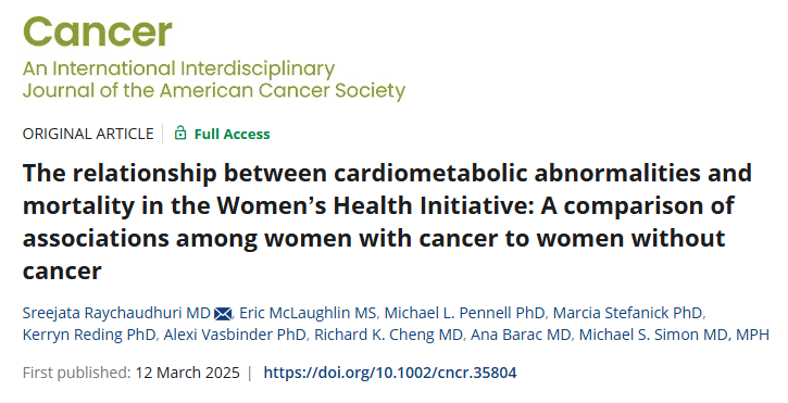 ACS Journal Cancer (@journalcancer) on Twitter photo Preexisting cardiovascular abnormalities are an important predictor of adverse health outcomes among women with and without cancer in the Women’s Health Initiative. Read more: acsjournals.onlinelibrary.wiley.com/doi/10.1002/cn…
<a href="/OncoAlert/">OncoAlert</a> <a href="/WHIStudy/">Women's Health Initiative (WHI) Study</a> <a href="/kerryn_reding/">Kerryn Reding</a> <a href="/Avasbind/">Alexi Vasbinder, PhD, RN</a> <a href="/Richardkcheng2/">Richardkcheng</a> #CardioOncology Preexisting cardiovascular abnormalities are an important predictor of adverse health outcomes among women with and without cancer in the Women’s Health Initiative. Read more: acsjournals.onlinelibrary.wiley.com/doi/10.1002/cn…
<a href="/OncoAlert/">OncoAlert</a> <a href="/WHIStudy/">Women's Health Initiative (WHI) Study</a> <a href="/kerryn_reding/">Kerryn Reding</a> <a href="/Avasbind/">Alexi Vasbinder, PhD, RN</a> <a href="/Richardkcheng2/">Richardkcheng</a> #CardioOncology