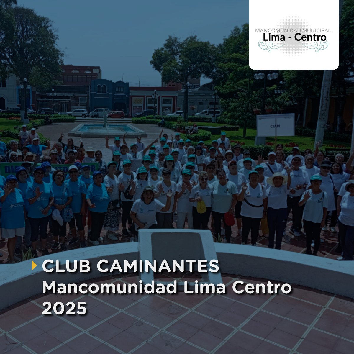 MancoLimaCen's tweet photo. Más de 220 adultos mayores participaron en la caminata por la salud en Miraflores, organizada por el Club Caminantes – Mancomunidad Lima Centro 2025. El recorrido, de Parque Bicentenario a Plaza de Barranco, promovió la actividad física. La próxima caminata será el 22 de mayo. https://t.co/eOcH52cOsy