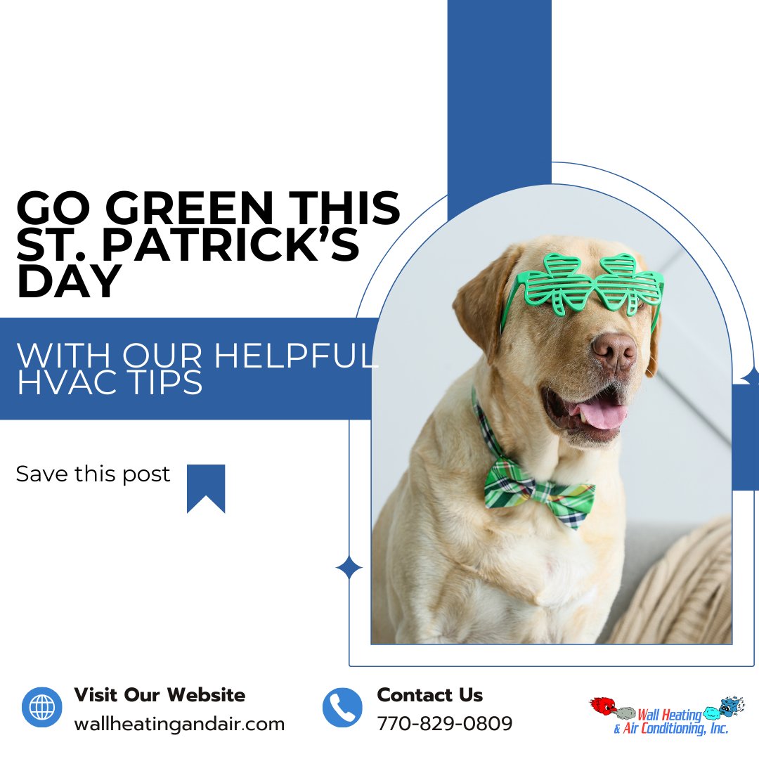 WallHeatingAC's tweet image. 🍀 Go green this St. Patrick’s Day with smart HVAC tips
1️⃣ Reverse your ceiling fans
2️⃣ Install a zoning system
3️⃣ Use natural ventilation
4️⃣ Check your air filters
5️⃣ Schedule HVAC maintenance

Save energy and stay comfortable all season!
#HVACTips #SpringComfort #StPatricksDay