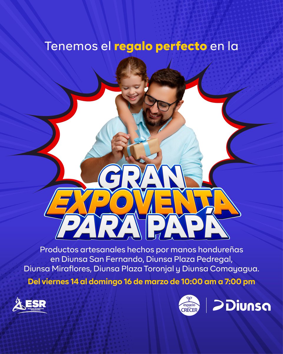 ¡El regalo perfecto para papá! ✨🎁  

Este Día del Padre, sorpréndelo con un regalo único, hecho a mano con amor y orgullo hondureño. Nada como un detalle especial, creado con dedicación y el talento de nuestras manos hondureñas.🚀🙌🏼

¡Haz que su día sea inolvidable con un