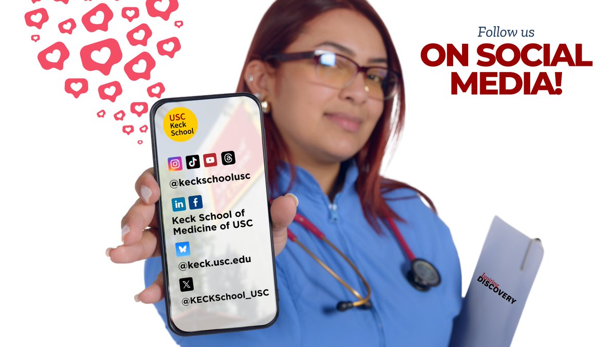 KECKSchool_USC's tweet image. Let's get connected! Follow us on social media for medical facts, research, and student information.👇
Instagram: instagram.com/keckschoolusc/
TikTok: tiktok.com/@keckschoolusc
Bluesky: bsky.app/profile/keck.u…
LinkedIn: linkedin.com/school/kecksch…
Facebook: facebook.com/KECKschoolUSC