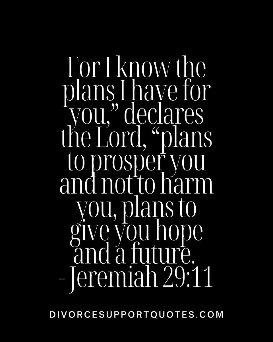 Hey there, beautiful souls. 🌟 Life’s journey can take unexpected turns, and divorce can feel like a storm. Trust that God has a hopeful plan for you, filled with healing and new beginnings.

Lean into your faith, knowing God is orchestrating something beautiful for you. 🌻💖