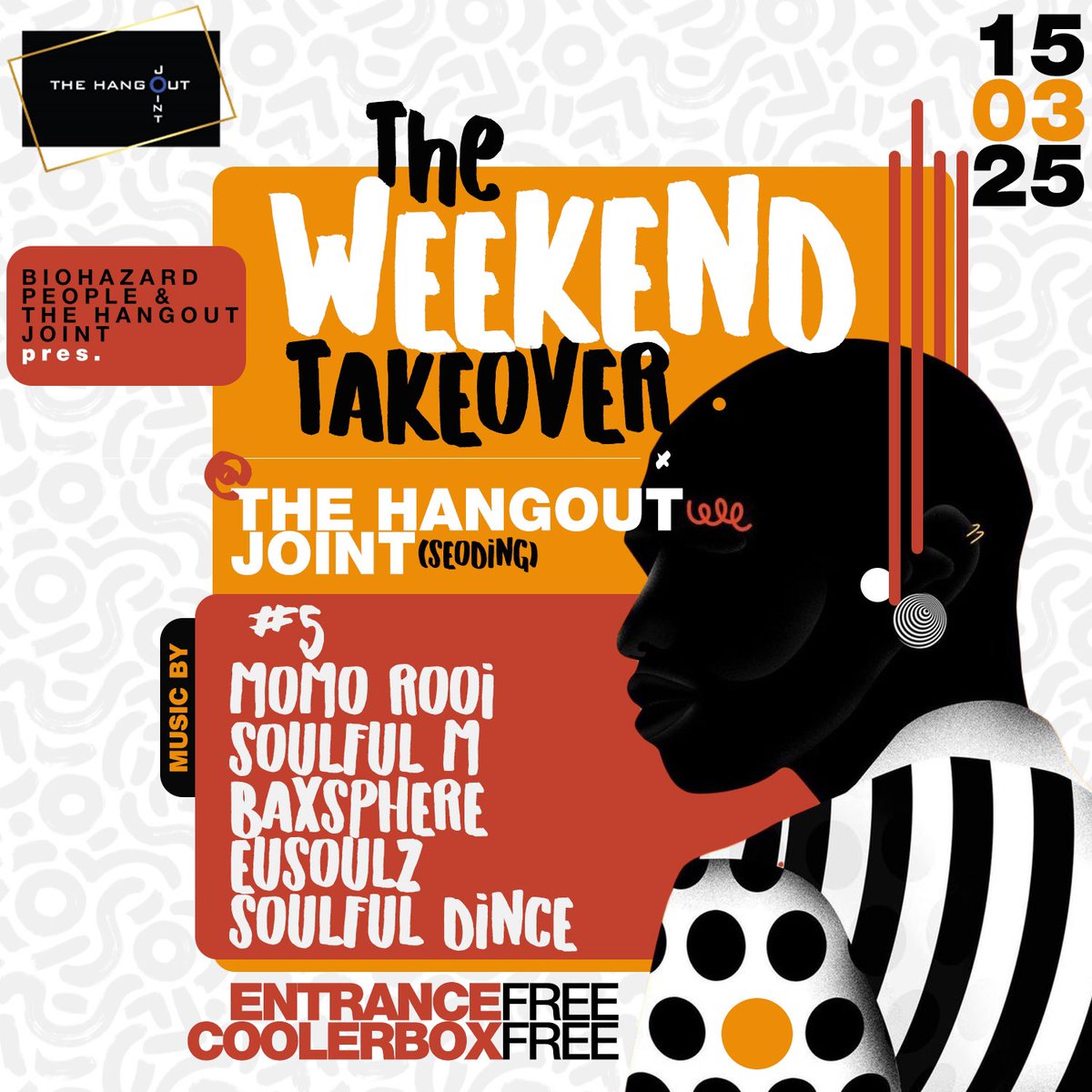 BioTechBorake's tweet image. We’re proud to announce our collaboration with #TheHangOutJoint, A Weekend TakeOver featuring nothing but the best with the likes of Boikobo Saul , Momo Rooi , Soulful M Mahusi Ola Baxsphere, Eu Soulz Dince &amp;amp; Soulful Dince .

The HangOut Joint 📍
