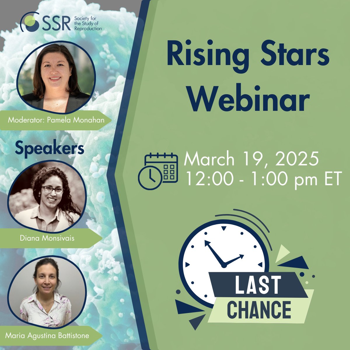 ⏳Time is running out to register for an insightful webinar on March 19, 2025, at 12:00 PM ET for the SSR Rising Stars Webinar moderated by Pamela Monahan with speakers Diana Monsivais and Maria Agustina Battistone.
Register Today: us02web.zoom.us/webinar/regist…