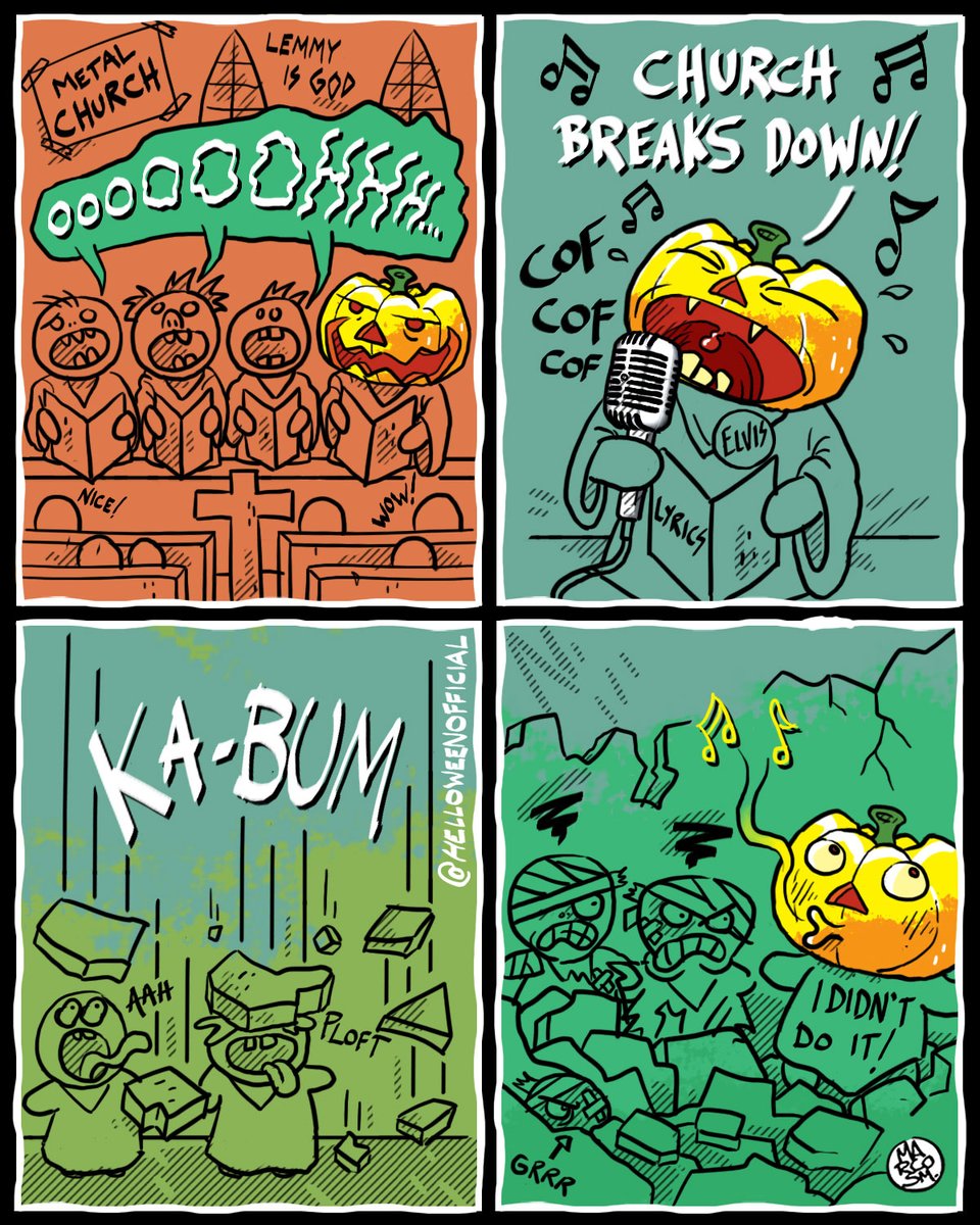 helloweenorg's tweet photo. Pumpkin Joe shouldn’t sing in public 😇

#helloween #pumpkinjoe

🎨 by Marcos Moura https://t.co/0Xabn5mwdT