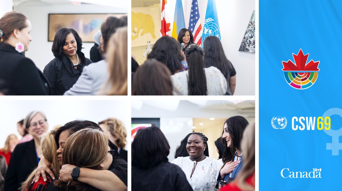 What a way to kick off Day 2 of #CSW69! Minister Ien joined Canadians from coast-to-coast-to-coast working on #GenderEquality. Their resolve and tenacity in the face of the growing backlash on women’s rights is inspiring. #ForAllWomenandGirls